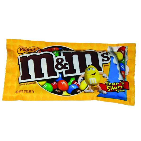 ◆M&M◆ M&Ms M&M's Peanut Chocolate Candies 3.27 oz 108294 | Zoro